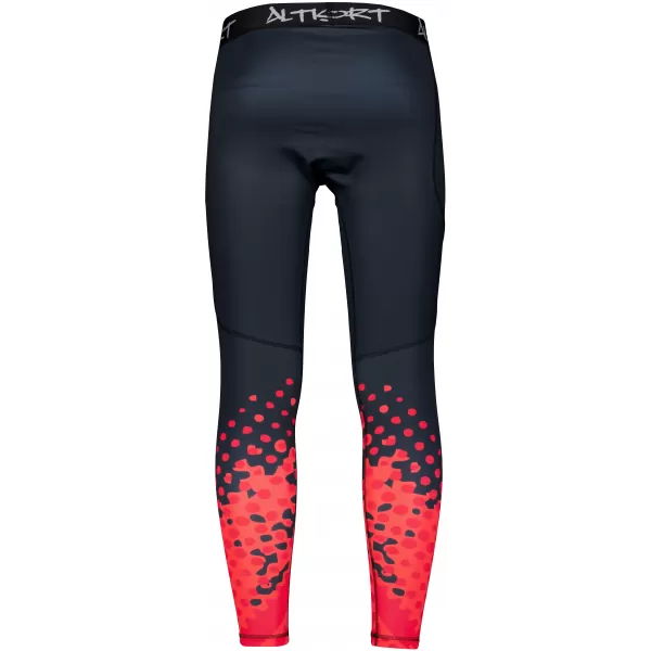  Pánské sportovní legíny dlouhé premium ALTISPORT VOJ/ALM109LEG01 ČERVENÁ/ČERNÁ 