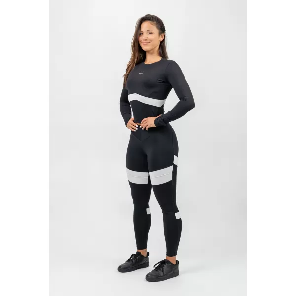  NEBBIA Černý top s dlouhým rukávem TRUE HERO 242 BLACK 