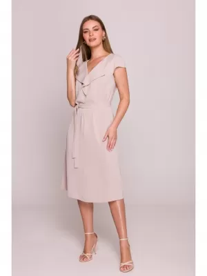 Dámské šaty STYLOVE S411 BEIGE