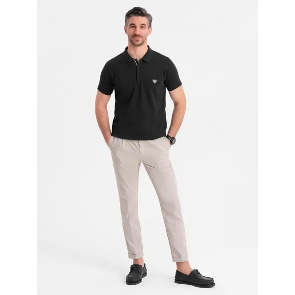  Pánské polo triko OMBRE OM-POSS-0148 BLACK 