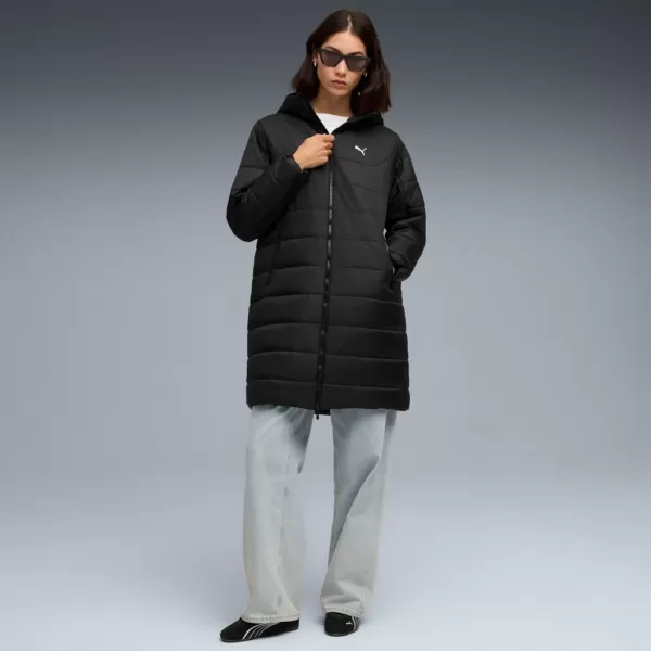  Dámský kabát PUMA ESS HOODED PADDED PARKA 685232-01 ČERNÁ 