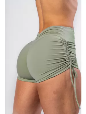 NEBBIA Push-up šortky se šněrováním STRONG BEAUTY 429 LIGHT GREEN
