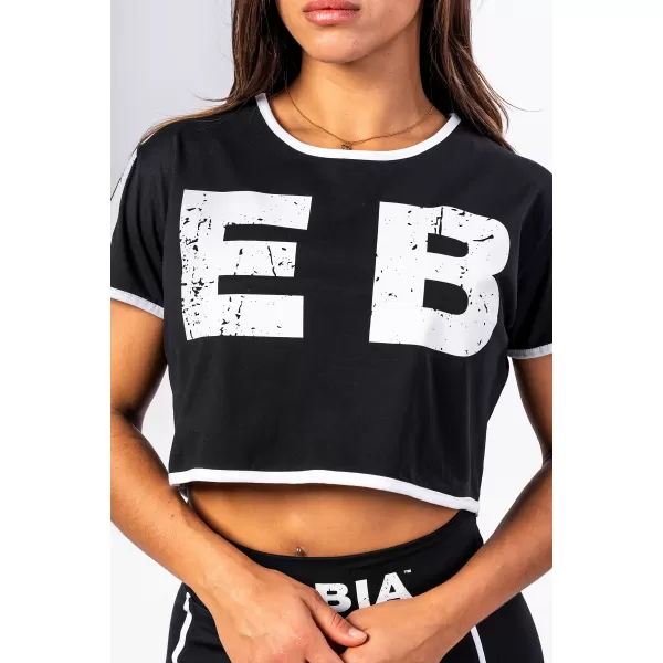  NEBBIA Crop top tričko GAME ON 610 BLACK 