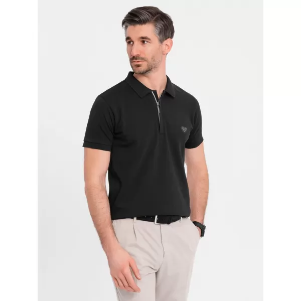  Pánské polo triko OMBRE OM-POSS-0148 BLACK 