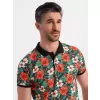 Pánské polo triko OMBRE OM-POSS-0149 BLACK