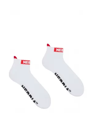 NEBBIA SMASH IT” členkové ponožky 102 WHITE