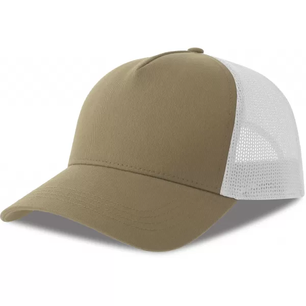  Čepice Atlantis | Rapper Cotton-S KHAKI/WHITE 