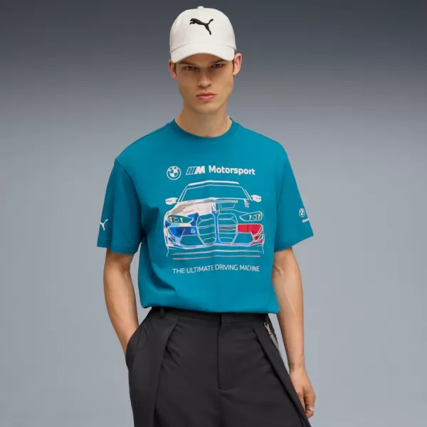  Pánské triko PUMA BMW MMS BOLD GRAPHIC TEE 632914-06 MODRÁ 