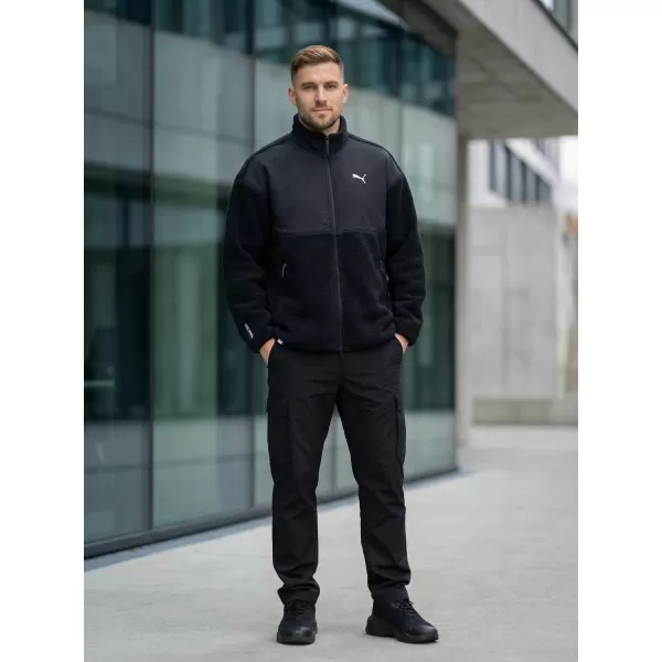  Pánská bunda PUMATECH SOFT TECH RELAXED SHERPA JACKET 632104-01 ČERNÁ 