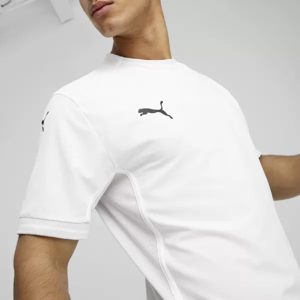  Pánské sportovní triko PUMA TEAMFINAL JERSEY 705737_04 PUMA WHITE/BLACK/FEATHERGRAY 
