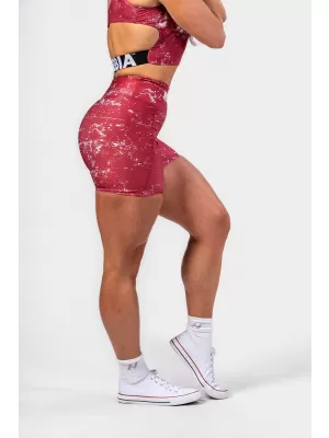 NEBBIA Leginové šortky s vysokým pasem 5 palce HAMMIES 615 RED