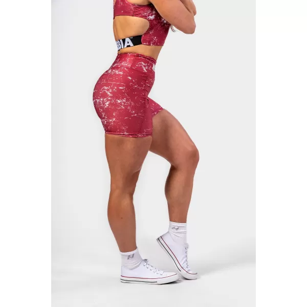 NEBBIA Leginové šortky s vysokým pasem 5 palce HAMMIES 615 RED 
