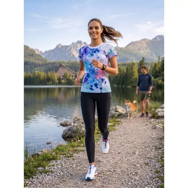  Dámské funkční triko premium ALTISPORT VOJ/ALW055TR01 FIALOVÁ/MODRÁ 