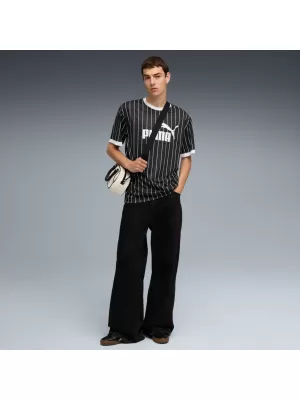 Pánský dres PUMA ESS STRIPED JERSEY 688263-01 ČERNÁ