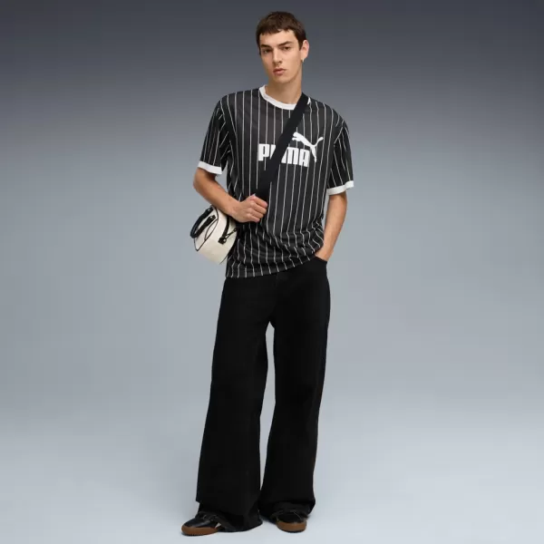 Pánský dres PUMA ESS STRIPED JERSEY 688263-01 ČERNÁ 