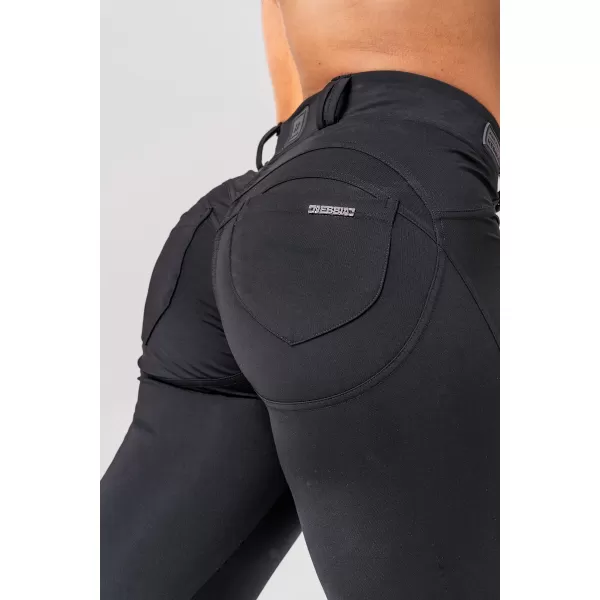  NEBBIA Flared Bubble Butt Legíny 2.0 POWER LIFT 308 BLACK 