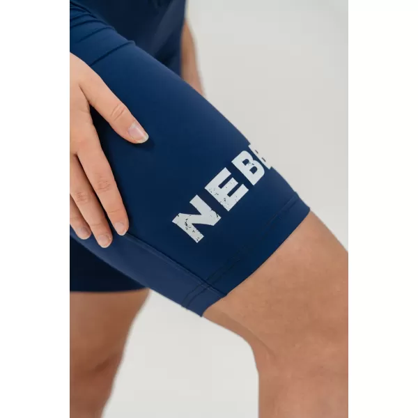  NEBBIA Leginové šortky s vysokým pasem 9 palce SNATCHED 614 DARK BLUE 