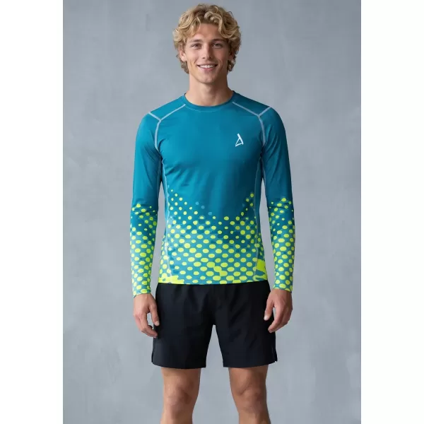  Pánské funkční kompresní triko s dlouhým rukávem premium ALTISPORT VOJ/ALM109TR03 EMERALD-FLUO 