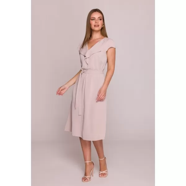  Dámské šaty STYLOVE S411 BEIGE 
