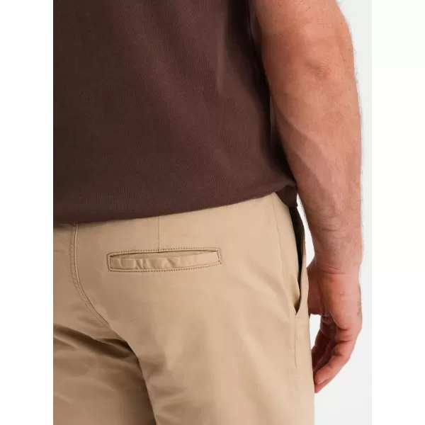  Pánské kraťasy OMBRE OM-SRCS-0197 BEIGE 