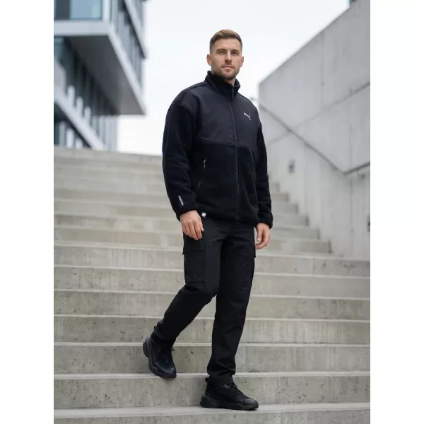  Pánská bunda PUMATECH SOFT TECH RELAXED SHERPA JACKET 632104-01 ČERNÁ 