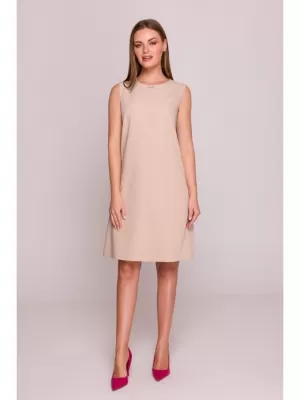 Dámské šaty STYLOVE S408 BEIGE