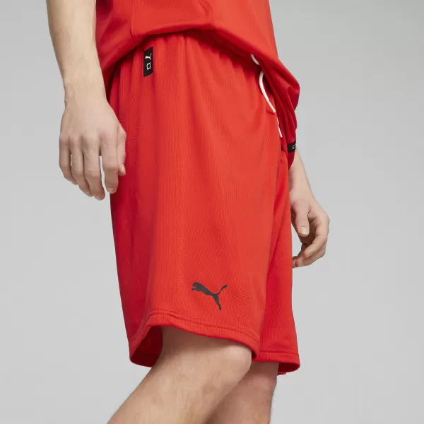  Pánské kraťasy PUMA HOOPS TEAM PRACTICE SHORT 676641_03 PUMA RED 