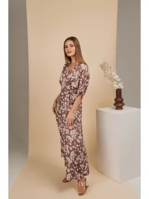 Dámské šaty STYLOVE S405 BROWN
