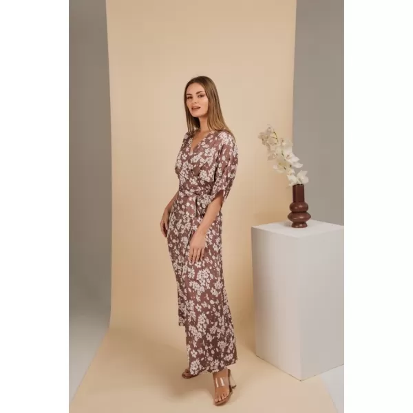  Dámské šaty STYLOVE S405 BROWN 
