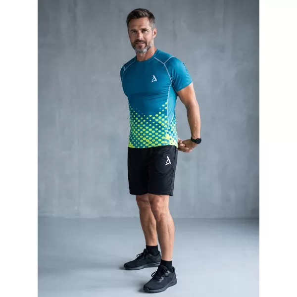  Pánské funkční kompresní triko premium ALTISPORT VOJ/ALM109TR04 EMERALD-FLUO 