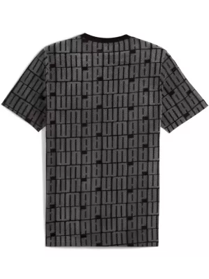 Pánské triko PUMA ESS LOGO LAB AOP TEE 688185-01 ČERNÁ