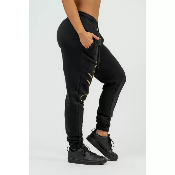  NEBBIA Dámské volné tepláky Signature INTENSE 846 BLACK/GOLD 