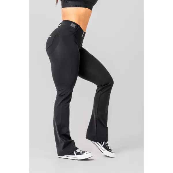  NEBBIA Flared Bubble Butt Legíny 2.0 POWER LIFT 308 BLACK 