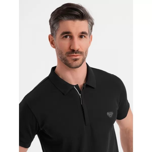  Pánské polo triko OMBRE OM-POSS-0148 BLACK 
