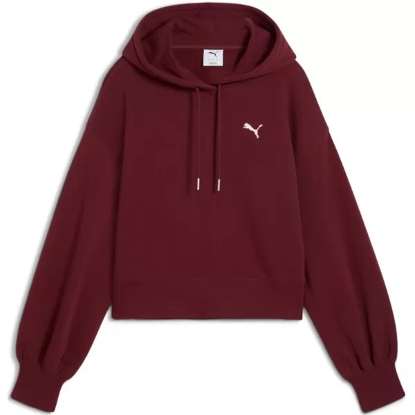  Dámská mikina PUMA WARDROBE ESS RELAXED CROPPED HOODIE TR 629746-96 ČERVENÁ 