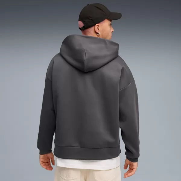  Pánská mikina PUMA WARDROBE ESS BOXY FULL-ZIP HOODIE DK 632066-44 ŠEDÁ 