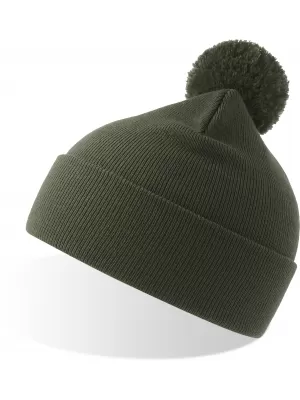 Čepice Atlantis | Wind-S Pompom OLIVE