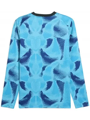 Pánský brankářský dres PUMA TEAMTARGET GK LS JERSEY 706519_02 BRIGHT AQUA / PUMA WHITE