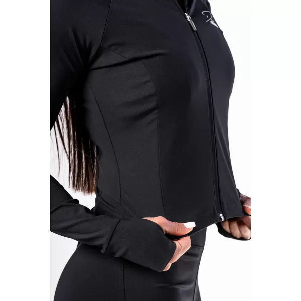  NEBBIA Deni x Fitness tracktop na zip 314 BLACK 
