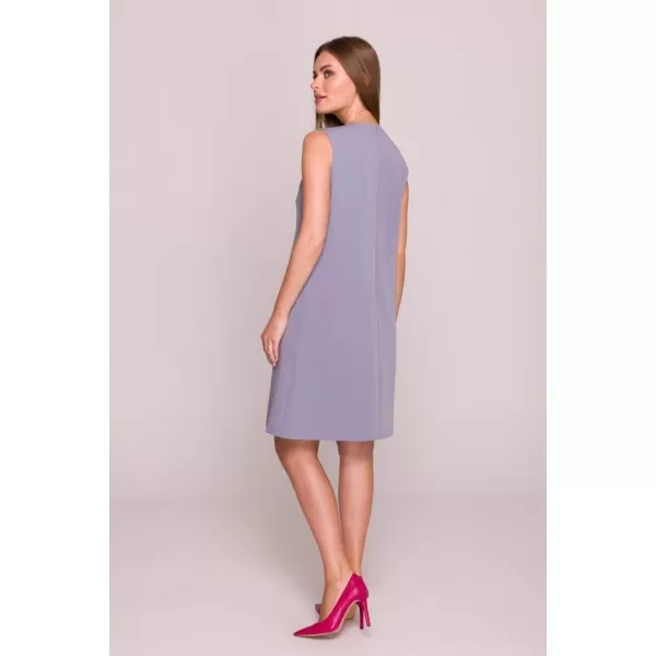  Dámské šaty STYLOVE S408 DOVE GREY 