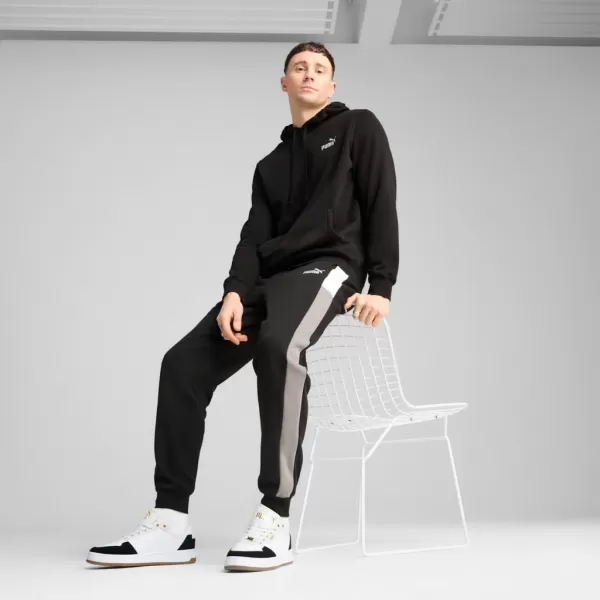  Pánské tepláky PUMA ESS BLOCK SWEATPANTS FL CL 684688-01 ČERNÁ 