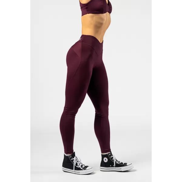  NEBBIA Tvarující legíny s V-shaped pasem STRONG BEAUTY 425 DARK RED 