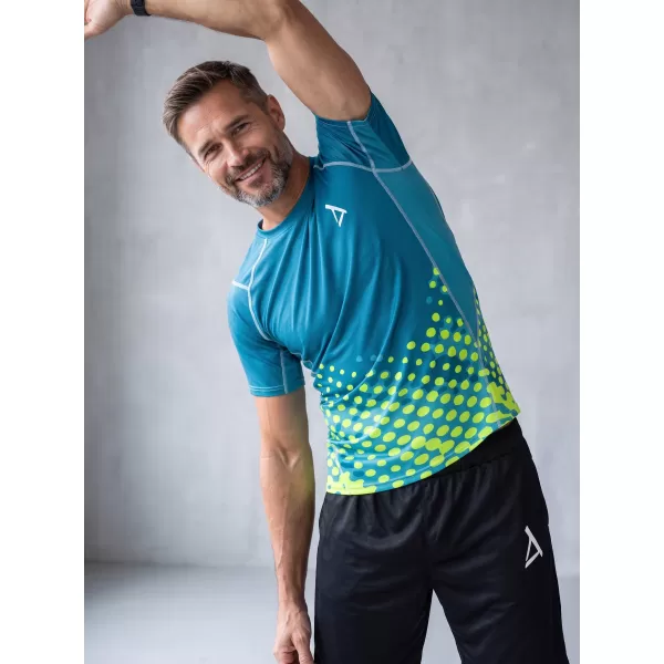  Pánské funkční kompresní triko premium ALTISPORT VOJ/ALM109TR04 EMERALD-FLUO 