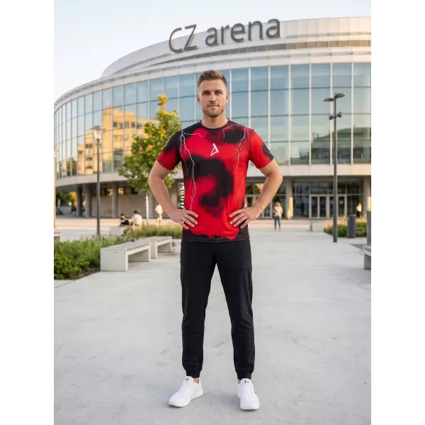  Pánské funkční triko premium ALTISPORT VOJ/ALM113TR01 ČERVENÁ 