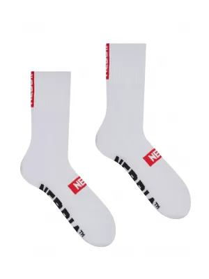 NEBBIA EXTRA MILE” crew ponožky 103 WHITE