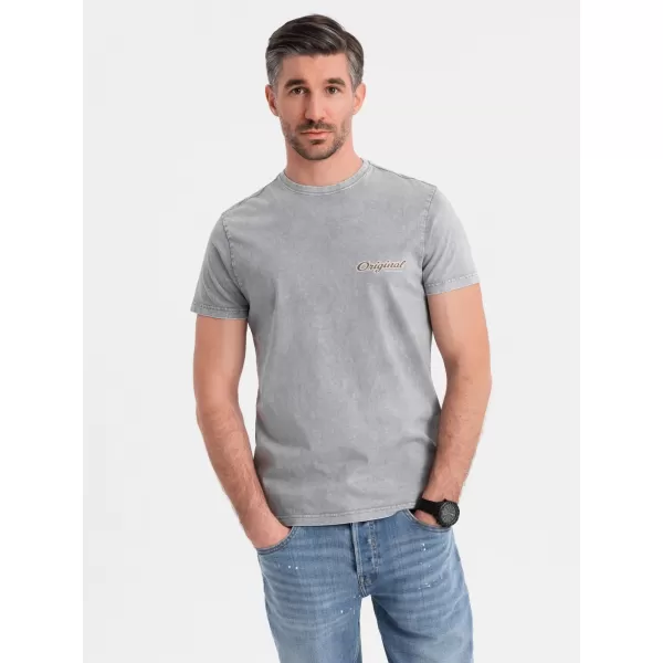  Pánské triko OMBRE OM-TSWT-0201 GRAY 