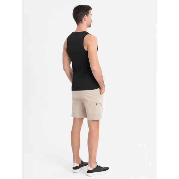  Pánské triko OMBRE OM-TSBT-0239 BLACK 