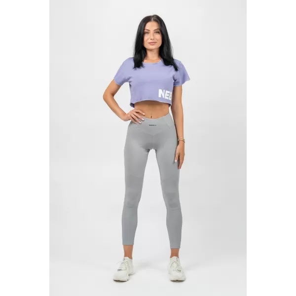  NEBBIA Crop top tričko POWERHOUSE 279 LIGHT PURPLE 