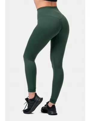NEBBIA Classic HERO legíny s vysokým pasem 570 DARK GREEN