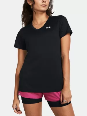 Dámské triko UNDER ARMOUR TECH SSV- SOLID 1384229-001 ČERNÁ